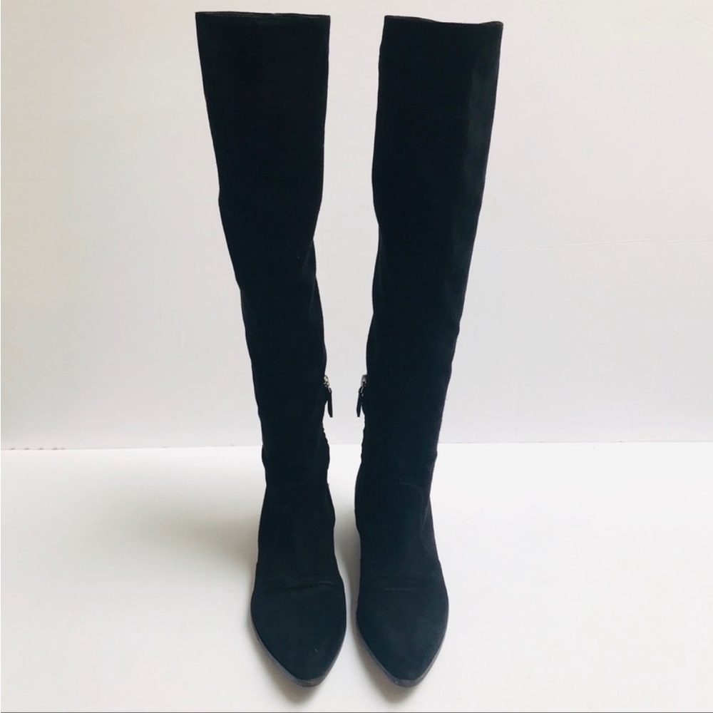 Prada Sophisticated Black Over the Knee Boots